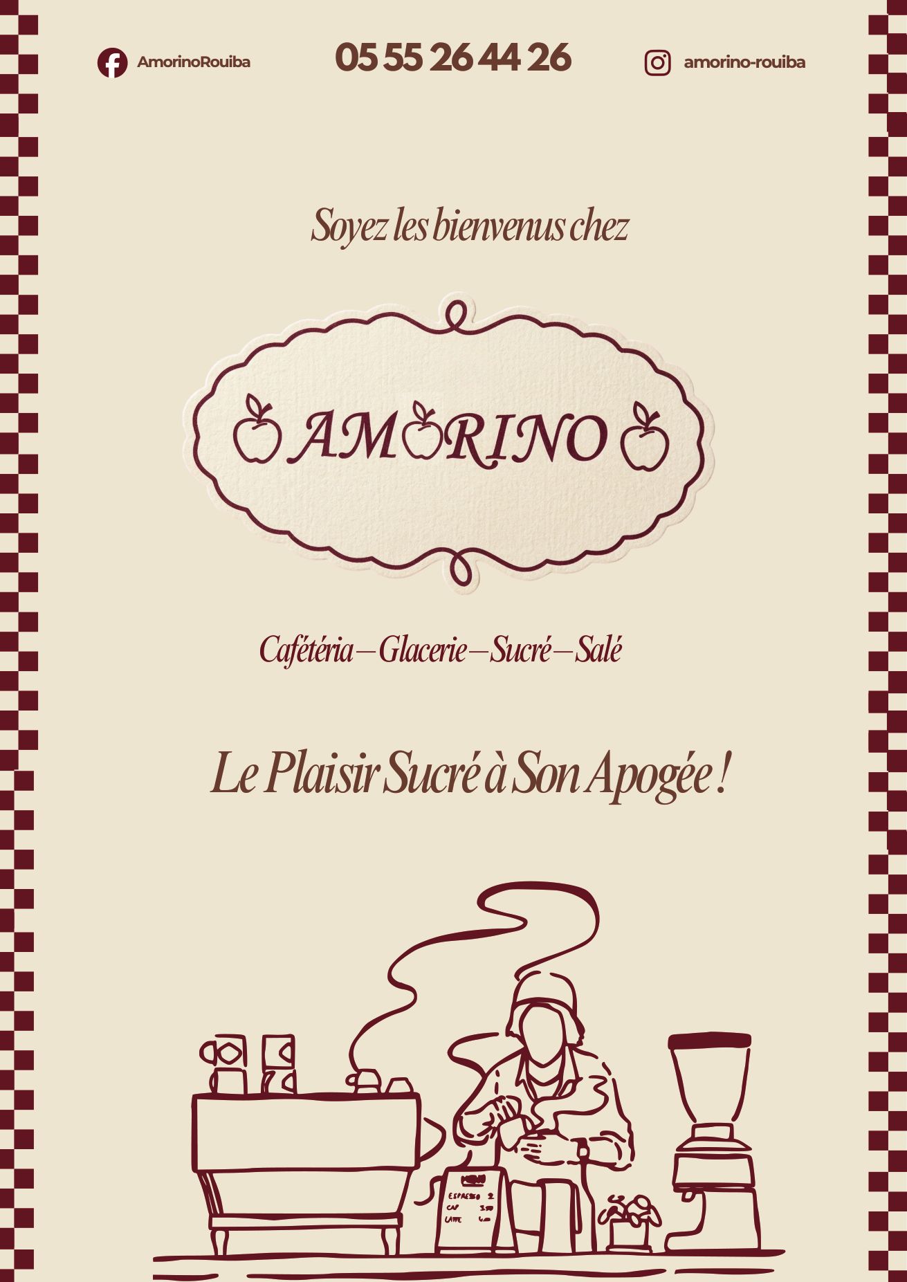 Conception du menu Amorino